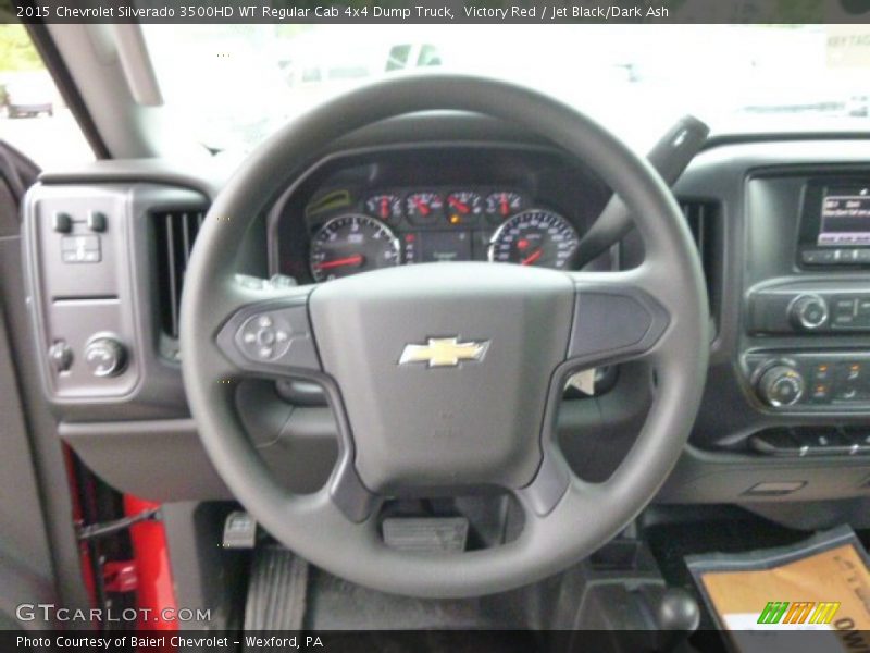 Victory Red / Jet Black/Dark Ash 2015 Chevrolet Silverado 3500HD WT Regular Cab 4x4 Dump Truck