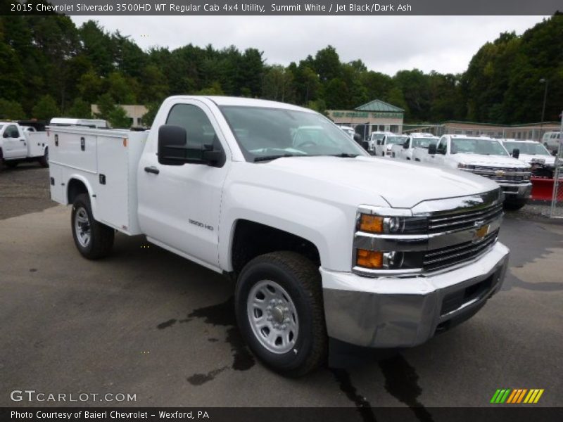 Summit White / Jet Black/Dark Ash 2015 Chevrolet Silverado 3500HD WT Regular Cab 4x4 Utility