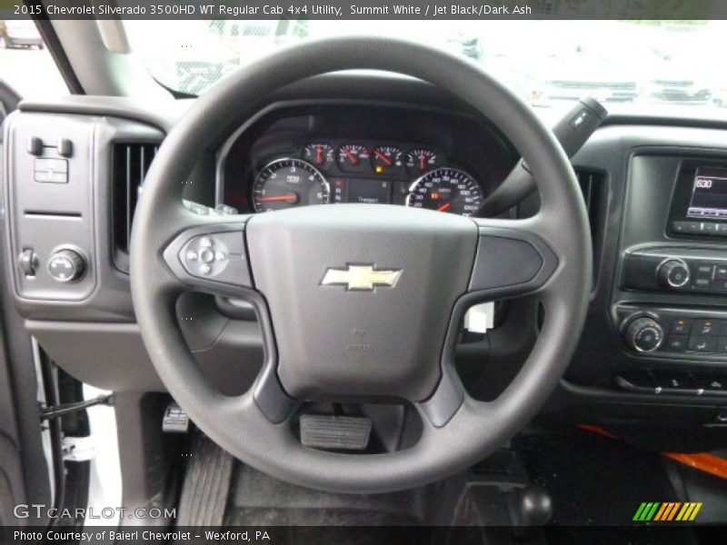 Summit White / Jet Black/Dark Ash 2015 Chevrolet Silverado 3500HD WT Regular Cab 4x4 Utility
