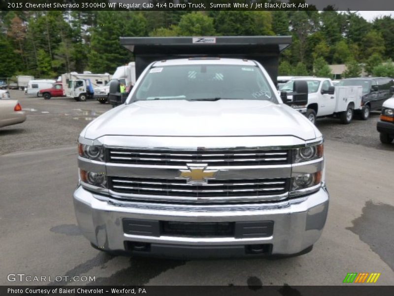Summit White / Jet Black/Dark Ash 2015 Chevrolet Silverado 3500HD WT Regular Cab 4x4 Dump Truck