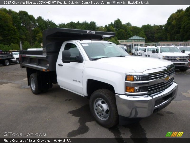 Summit White / Jet Black/Dark Ash 2015 Chevrolet Silverado 3500HD WT Regular Cab 4x4 Dump Truck