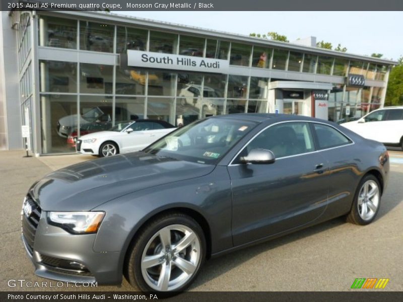 Monsoon Gray Metallic / Black 2015 Audi A5 Premium quattro Coupe