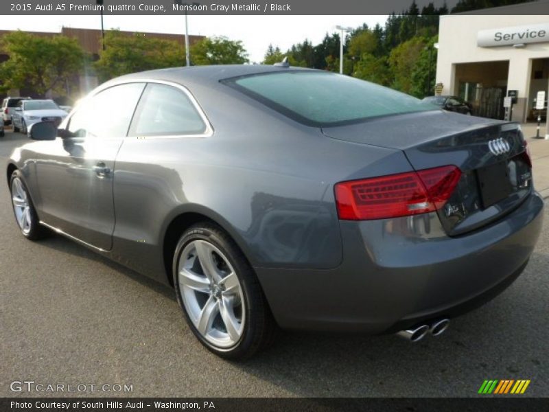 Monsoon Gray Metallic / Black 2015 Audi A5 Premium quattro Coupe