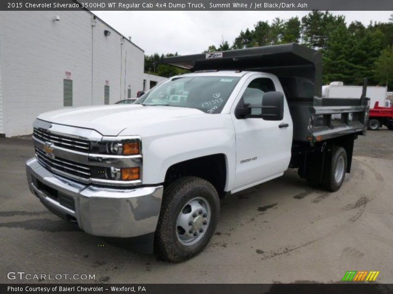 Summit White / Jet Black/Dark Ash 2015 Chevrolet Silverado 3500HD WT Regular Cab 4x4 Dump Truck