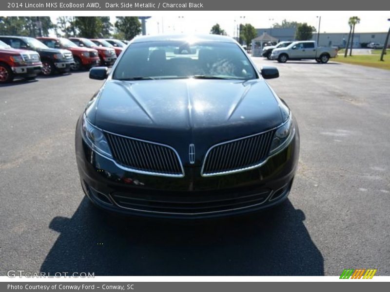 Dark Side Metallic / Charcoal Black 2014 Lincoln MKS EcoBoost AWD
