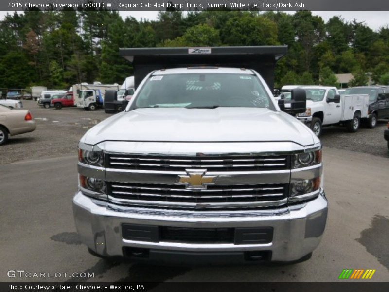 Summit White / Jet Black/Dark Ash 2015 Chevrolet Silverado 3500HD WT Regular Cab 4x4 Dump Truck
