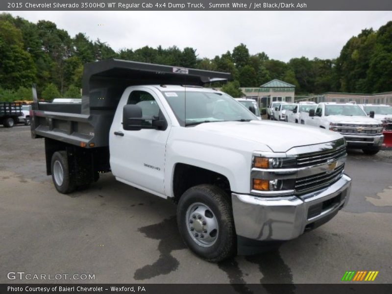 Summit White / Jet Black/Dark Ash 2015 Chevrolet Silverado 3500HD WT Regular Cab 4x4 Dump Truck
