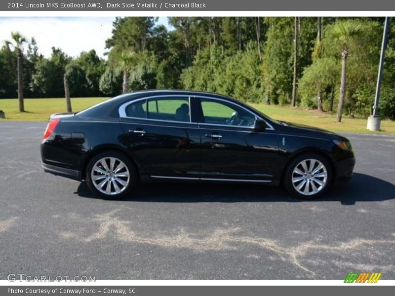 Dark Side Metallic / Charcoal Black 2014 Lincoln MKS EcoBoost AWD