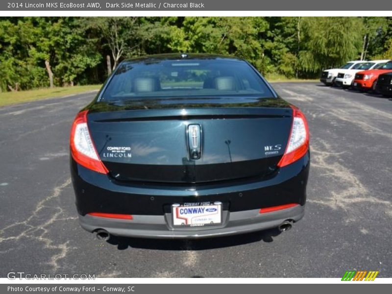 Dark Side Metallic / Charcoal Black 2014 Lincoln MKS EcoBoost AWD