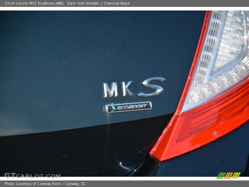 Dark Side Metallic / Charcoal Black 2014 Lincoln MKS EcoBoost AWD