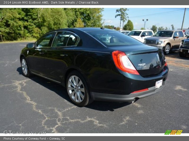 Dark Side Metallic / Charcoal Black 2014 Lincoln MKS EcoBoost AWD