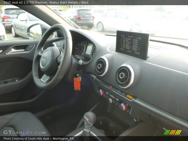 Mythos Black Metallic / Black 2015 Audi A3 2.0 TDI Premium