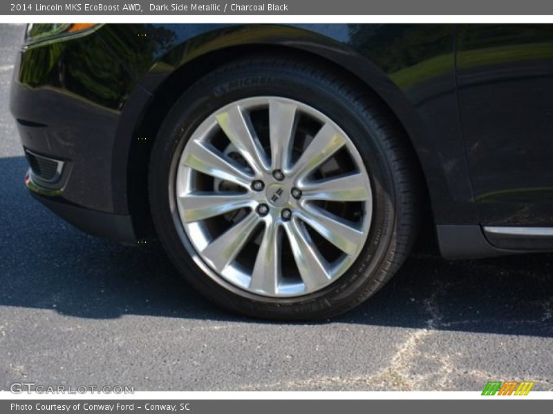 Dark Side Metallic / Charcoal Black 2014 Lincoln MKS EcoBoost AWD