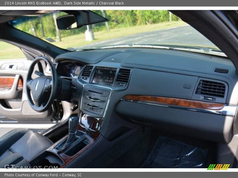 Dark Side Metallic / Charcoal Black 2014 Lincoln MKS EcoBoost AWD