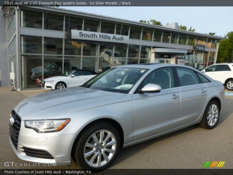 Ice Silver Metallic / Black 2015 Audi A6 2.0T Premium Plus quattro Sedan