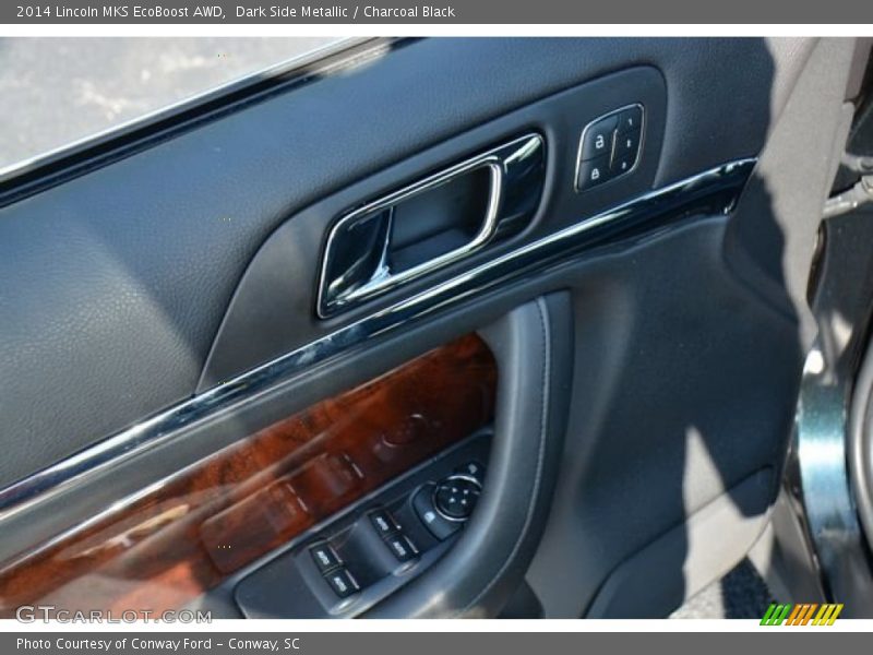 Dark Side Metallic / Charcoal Black 2014 Lincoln MKS EcoBoost AWD