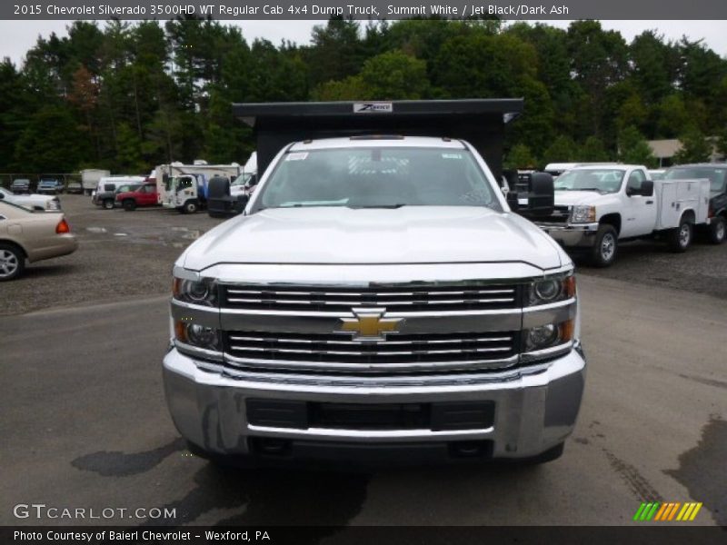 Summit White / Jet Black/Dark Ash 2015 Chevrolet Silverado 3500HD WT Regular Cab 4x4 Dump Truck