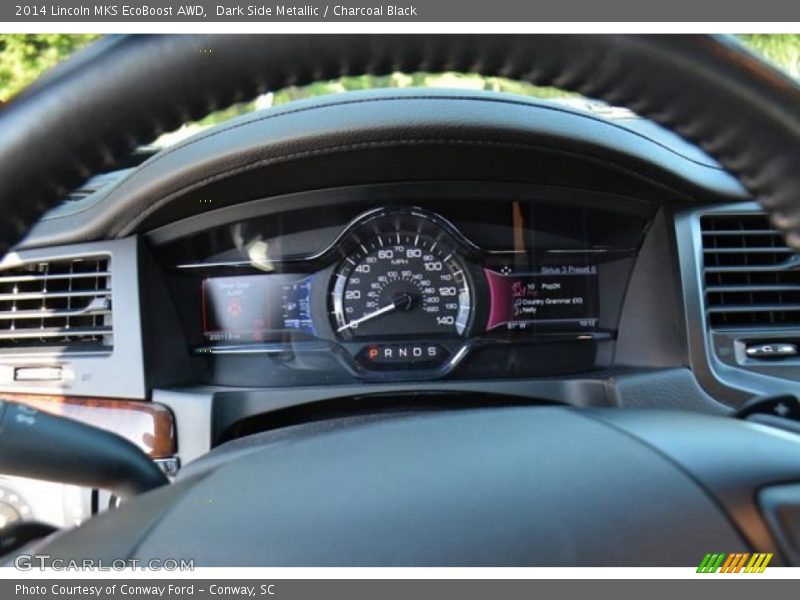 Dark Side Metallic / Charcoal Black 2014 Lincoln MKS EcoBoost AWD