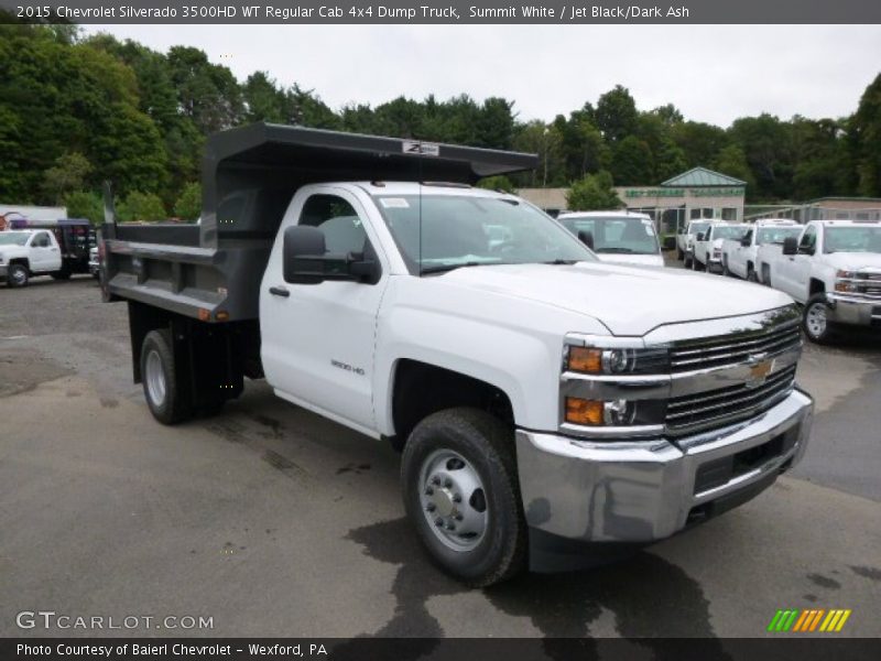 Summit White / Jet Black/Dark Ash 2015 Chevrolet Silverado 3500HD WT Regular Cab 4x4 Dump Truck