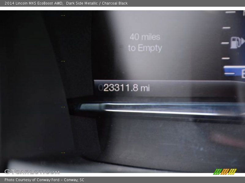 Dark Side Metallic / Charcoal Black 2014 Lincoln MKS EcoBoost AWD