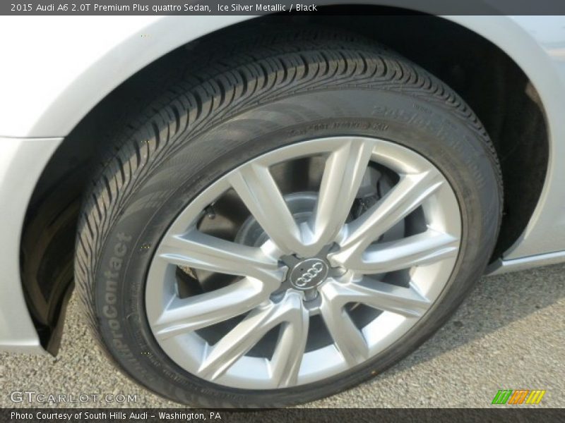 Ice Silver Metallic / Black 2015 Audi A6 2.0T Premium Plus quattro Sedan