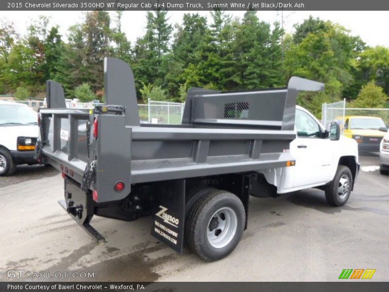 Summit White / Jet Black/Dark Ash 2015 Chevrolet Silverado 3500HD WT Regular Cab 4x4 Dump Truck