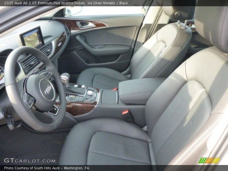 Ice Silver Metallic / Black 2015 Audi A6 2.0T Premium Plus quattro Sedan