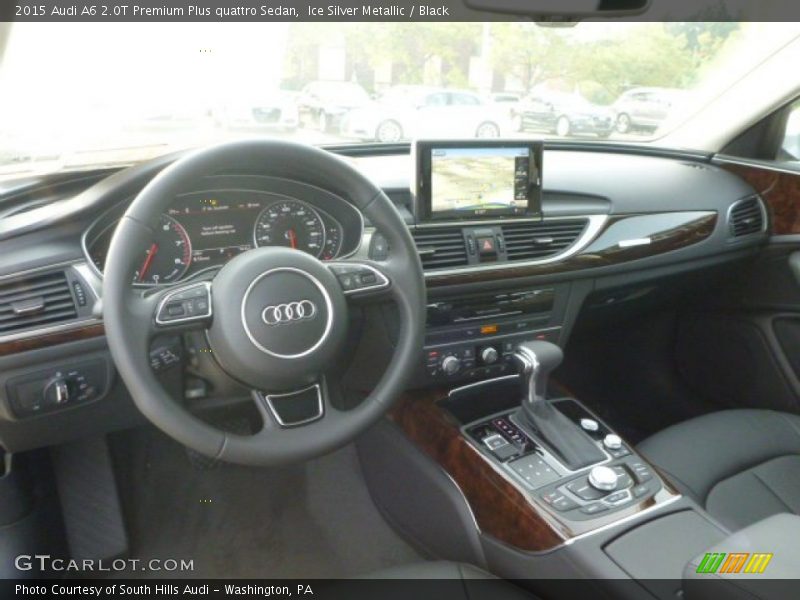 Ice Silver Metallic / Black 2015 Audi A6 2.0T Premium Plus quattro Sedan