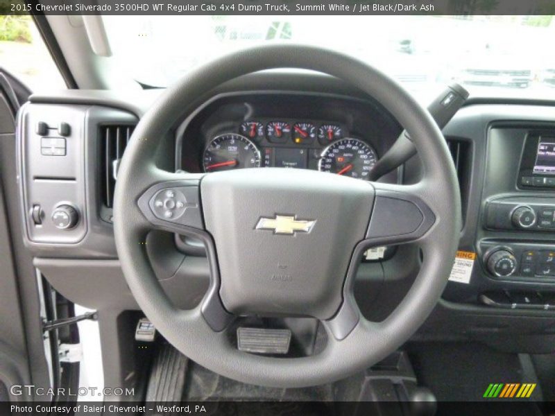 Summit White / Jet Black/Dark Ash 2015 Chevrolet Silverado 3500HD WT Regular Cab 4x4 Dump Truck