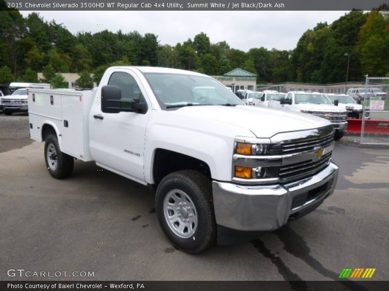 Summit White / Jet Black/Dark Ash 2015 Chevrolet Silverado 3500HD WT Regular Cab 4x4 Utility