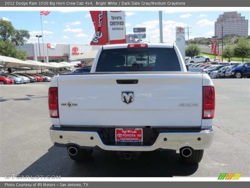 Bright White / Dark Slate Gray/Medium Graystone 2012 Dodge Ram 1500 Big Horn Crew Cab 4x4