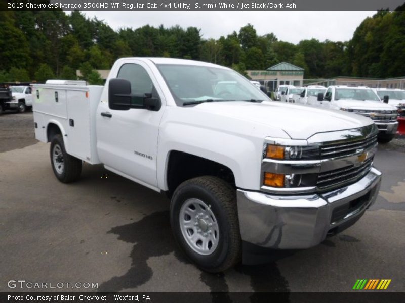 Summit White / Jet Black/Dark Ash 2015 Chevrolet Silverado 3500HD WT Regular Cab 4x4 Utility
