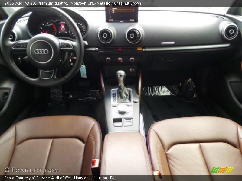 Monsoon Gray Metallic / Chestnut Brown 2015 Audi A3 2.0 Premium quattro