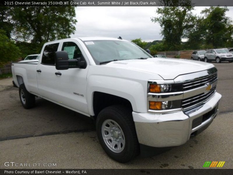 Summit White / Jet Black/Dark Ash 2015 Chevrolet Silverado 3500HD WT Crew Cab 4x4