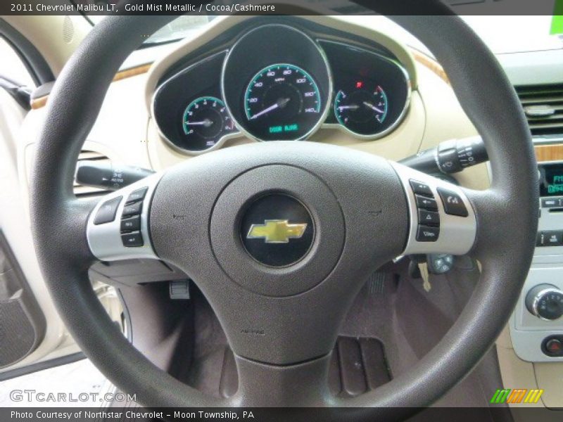 Gold Mist Metallic / Cocoa/Cashmere 2011 Chevrolet Malibu LT