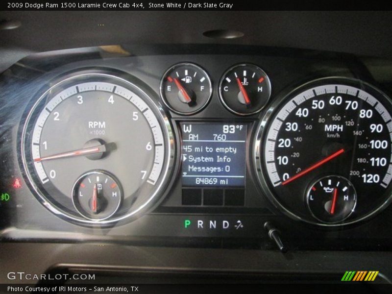 Stone White / Dark Slate Gray 2009 Dodge Ram 1500 Laramie Crew Cab 4x4