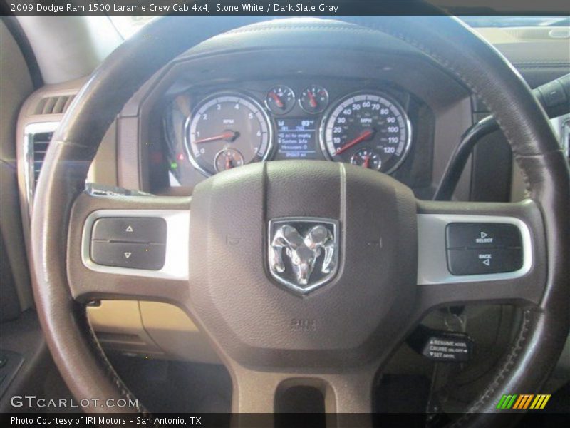 Stone White / Dark Slate Gray 2009 Dodge Ram 1500 Laramie Crew Cab 4x4