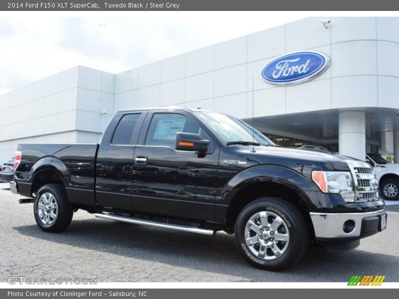 Tuxedo Black / Steel Grey 2014 Ford F150 XLT SuperCab