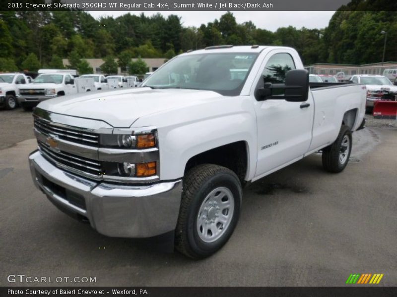 Summit White / Jet Black/Dark Ash 2015 Chevrolet Silverado 3500HD WT Regular Cab 4x4