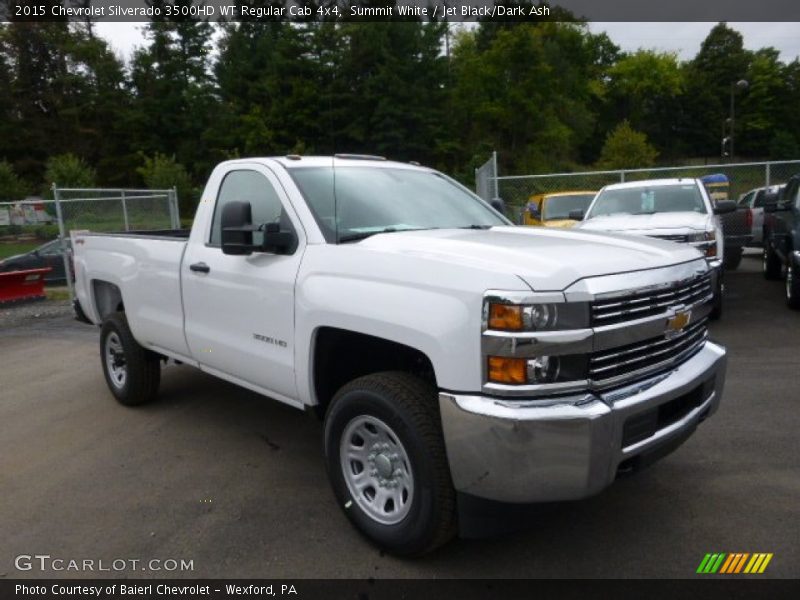 Summit White / Jet Black/Dark Ash 2015 Chevrolet Silverado 3500HD WT Regular Cab 4x4