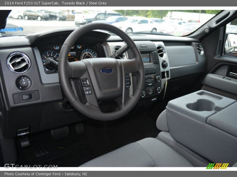 Tuxedo Black / Steel Grey 2014 Ford F150 XLT SuperCab