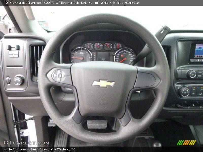 Summit White / Jet Black/Dark Ash 2015 Chevrolet Silverado 3500HD WT Regular Cab 4x4