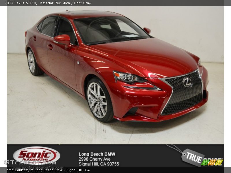 Matador Red Mica / Light Gray 2014 Lexus IS 350