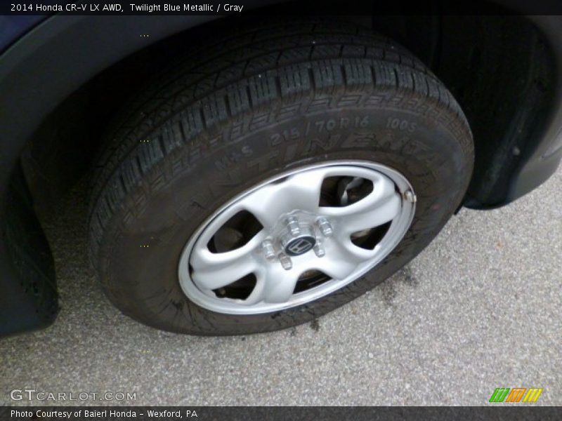 Twilight Blue Metallic / Gray 2014 Honda CR-V LX AWD