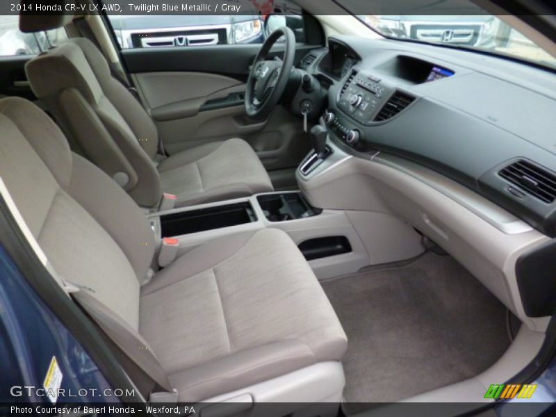 Twilight Blue Metallic / Gray 2014 Honda CR-V LX AWD