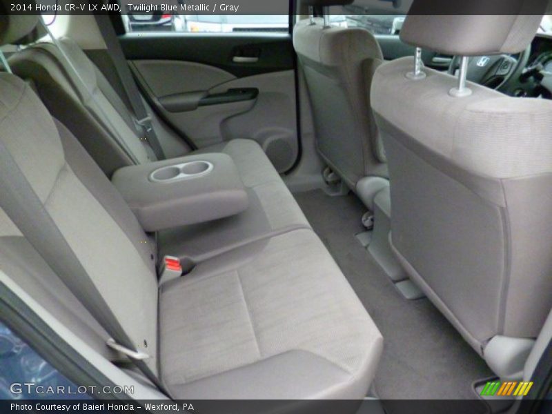 Twilight Blue Metallic / Gray 2014 Honda CR-V LX AWD