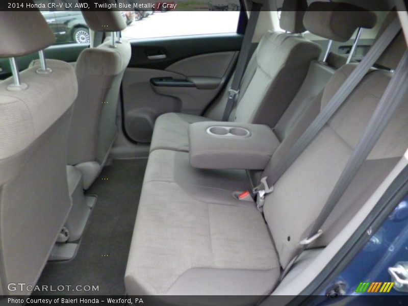 Twilight Blue Metallic / Gray 2014 Honda CR-V LX AWD