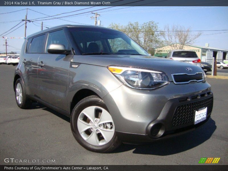 Titanium Gray / Black Diamond Woven Cloth 2014 Kia Soul 1.6