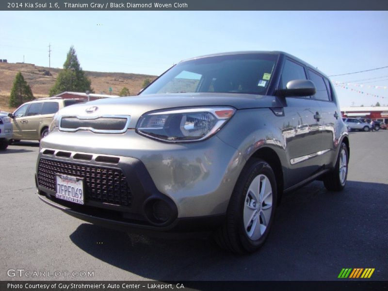 Titanium Gray / Black Diamond Woven Cloth 2014 Kia Soul 1.6