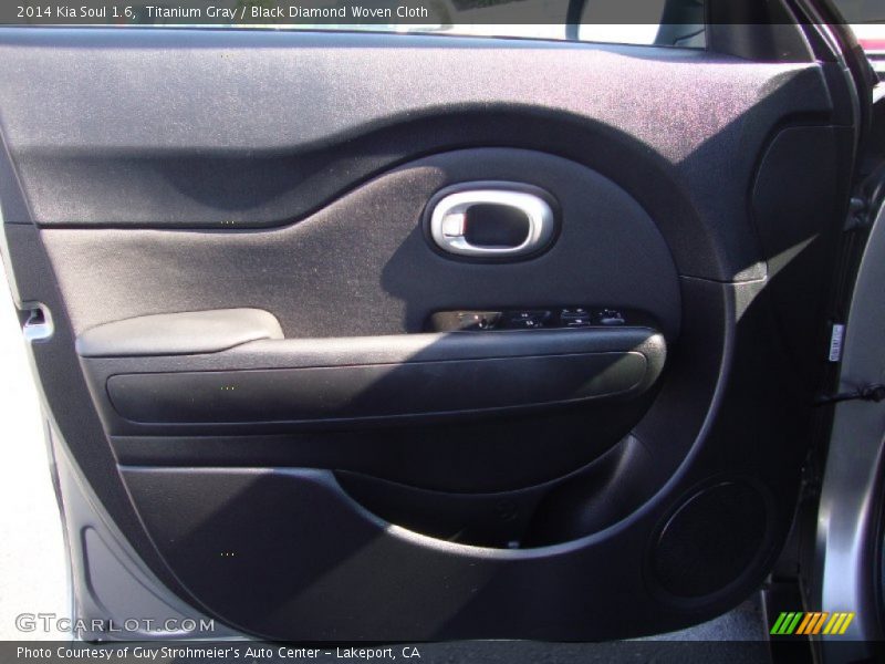 Titanium Gray / Black Diamond Woven Cloth 2014 Kia Soul 1.6